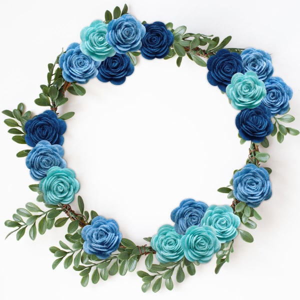 Romantiske Blå Rose Blomster Veggklistremerker Avtakbare Selvklebende