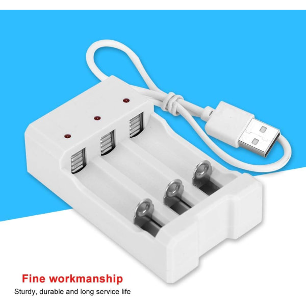 Høy pålitelighet miljøvennlig batterilader USB-lader for AA/AAA modellbatteri