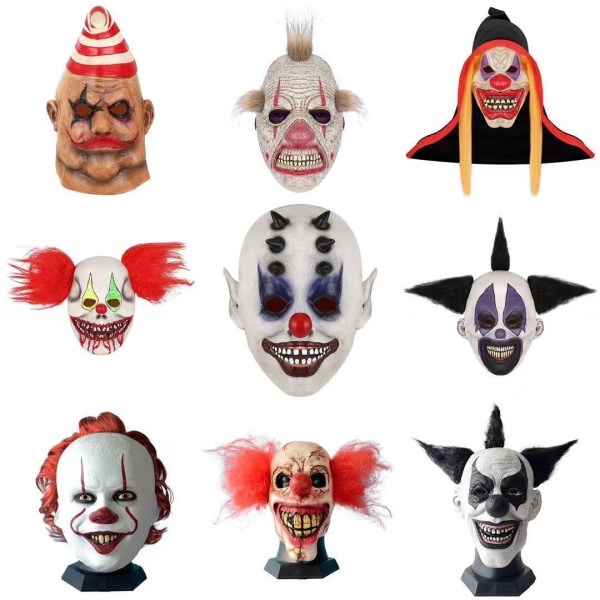 Halloween Mask Rödluvan Rolig clownskräck, Ha