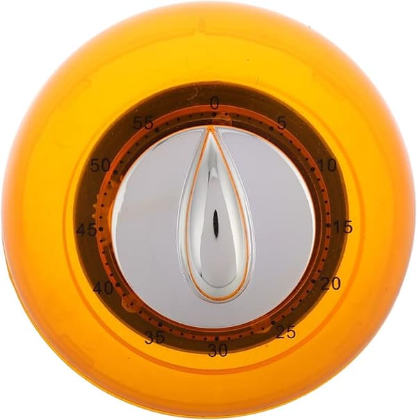 Orange mekanisk timer Rund timer Ur madlavningstimer Manuel timer lydløs timer Manuel køkkentimer Tomattimer Plastik