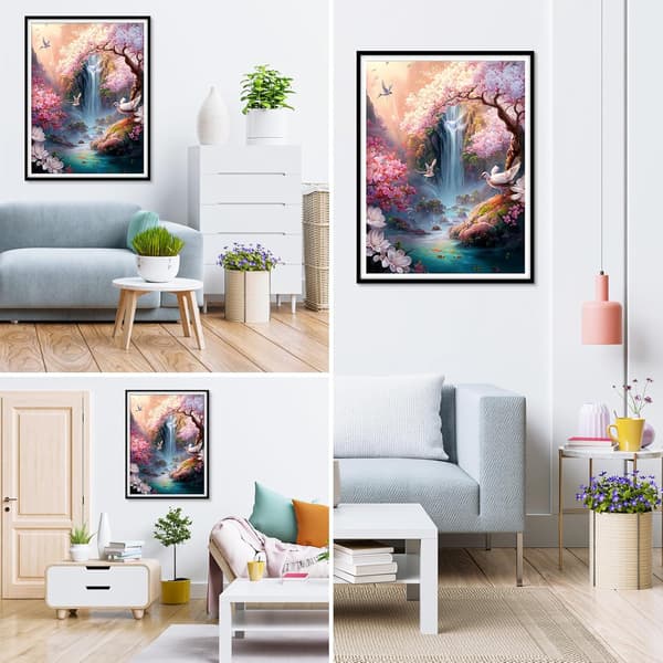 5D olohuoneen sisustus timanttimaalaus (30*40cm) 32