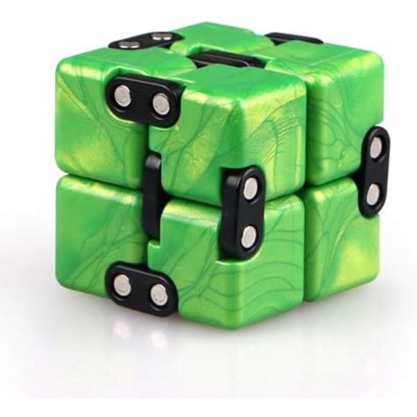 (Smaragdgrön) Little Golden Elephant Uppgraderad Infinity Cube Fidget Leksak, Cool Mini-Pryl Bäst för Stress- och Ångestlindring och Döda Tid, Special Des