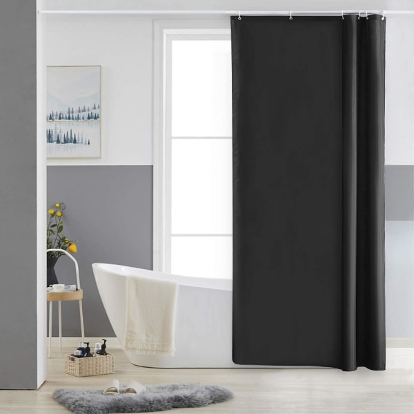 Shower Curtain,Black(120x180cm),Anti-Mildew,Small,Polyester Fabri