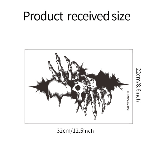 Skull Skull Horror 22*32cm Stickers Decal Sticker Sticker Til Bil