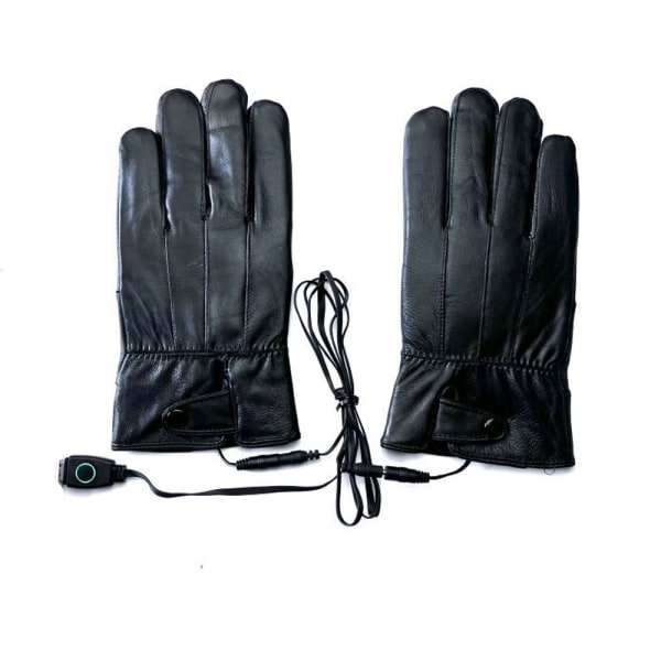 Kolæder USB-opvarmede handsker til mænd og kvinder (sort), Winter He
