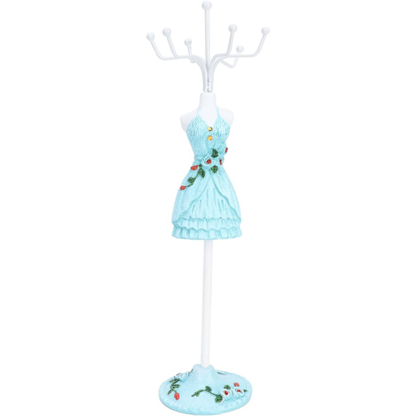 Mannequin smyckesdisplay (stil 3), örhänge halsband ring smyckeshållare display stativ prinsessa klänning