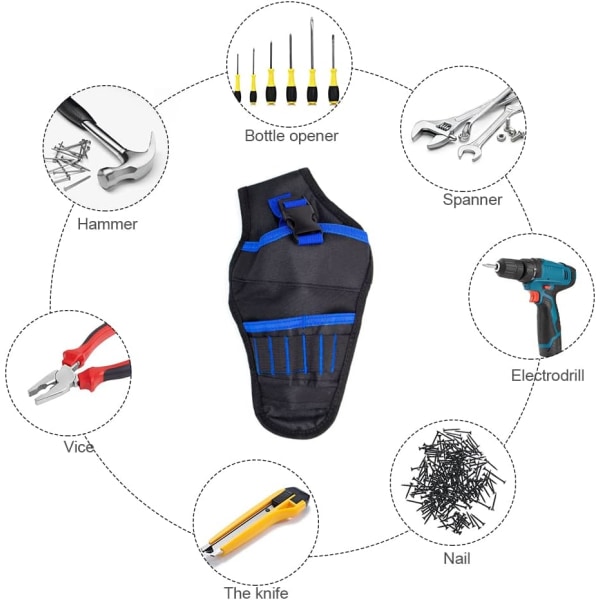 (Sininen) Työkaluvö Työkaluvö Nahkainen työkaluvö täydellinen työkalupakki