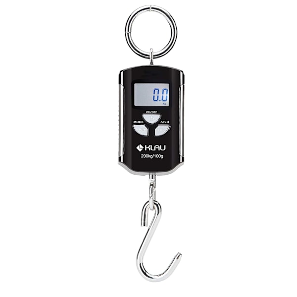 Portable Fish Scale 200 kg / 400 lb Heavy Duty Digital Hanging Scales LCD Display with Backlight for Home Farm Market H