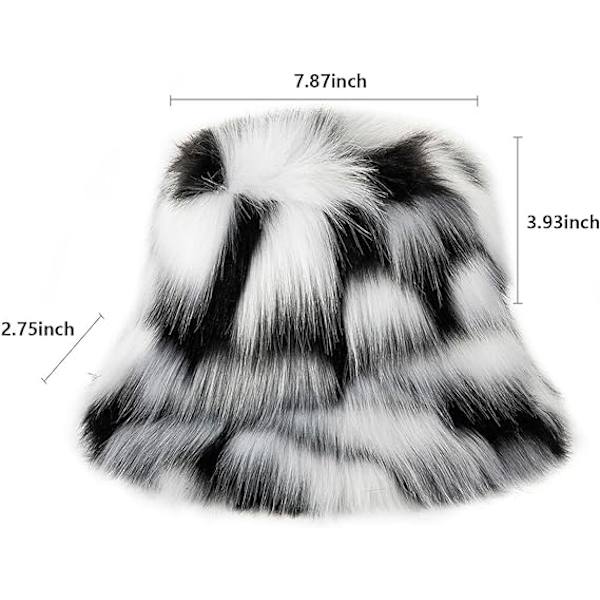 （C）Generic Plush Bobs Damvintermössa för kvinnor, varm och tjock, chic och elegant, Kawaii-mössor, fluffig C