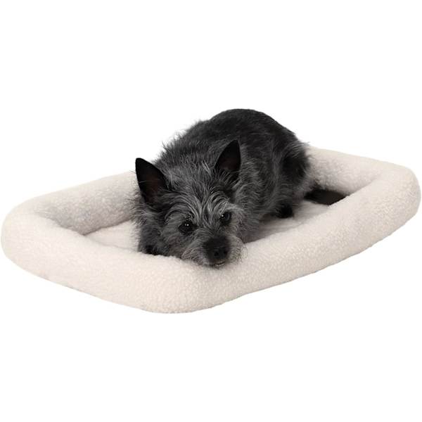 Hvid hund seng, egnet til hunde og indendørs katte, all-season universal hund seng, slidstærk 91*58cm