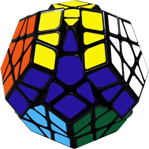 2 stk, svart+farge, dodekaeder kube 3x3 3x3x3 Speed ​​​​Magic