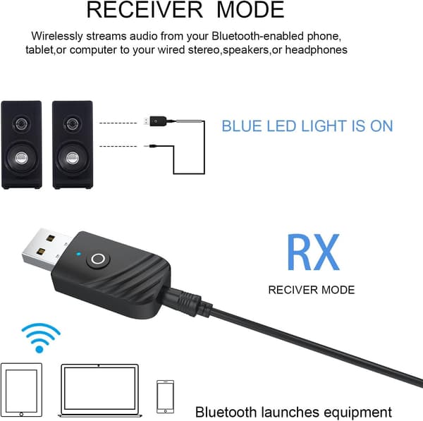 USB Bluetooth-adapter Bluetooth-dongel för PC Bluetooth-sändare