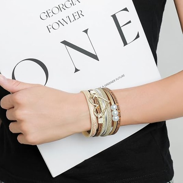 1 stk Inspirerende Hjerte Læderarmbånd til Kvinder, SOMTIDER GLEMMER DU, AT DU ER FANTASTISK Gaver til Kvinder Teen Piger På