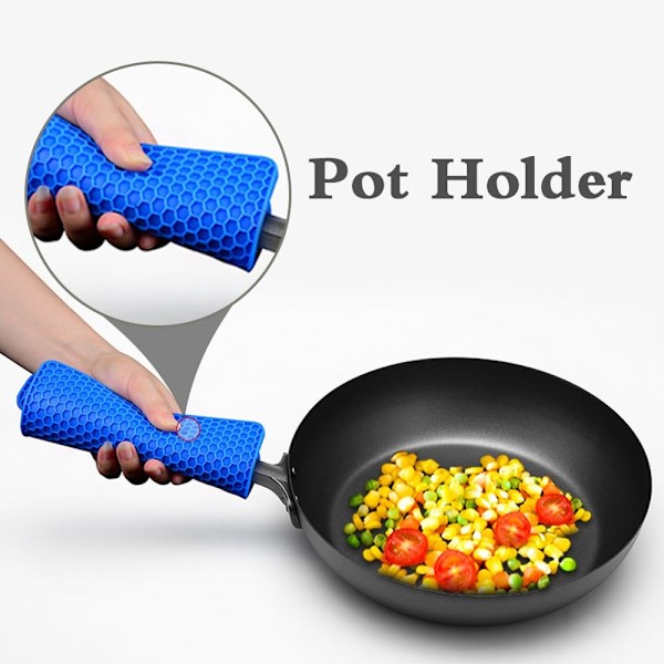 Silikon Trivet Matter - Varmeputer Skedestativ Multifunksjonell Trivet for Varme Retter Varmebestandig Matkvalitet Silikon Sett av