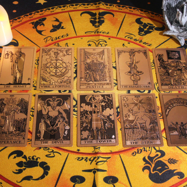 (A)78 Tarot-kort med guidebok, PVC vanntett anti-rynke Lux