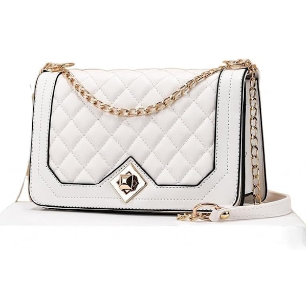 Damer Crossbody Handväskor Liten Kedja Axelremsväska Kvällsväska Mode Plånböcker Satc White