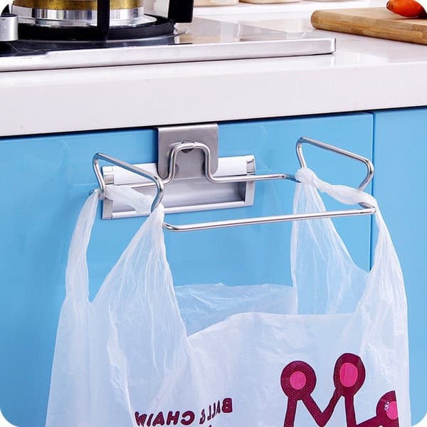 st Bag Dispenser, Liten Metalldörrförvaring, Silver