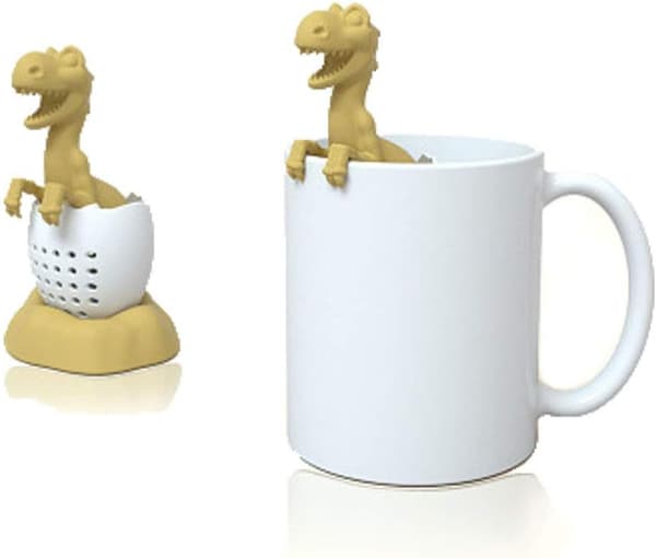Te-infuser, Dinosaur & eggeskall Filter Diffuser Løs Te Silikon Sil for forskjellige krus og blader