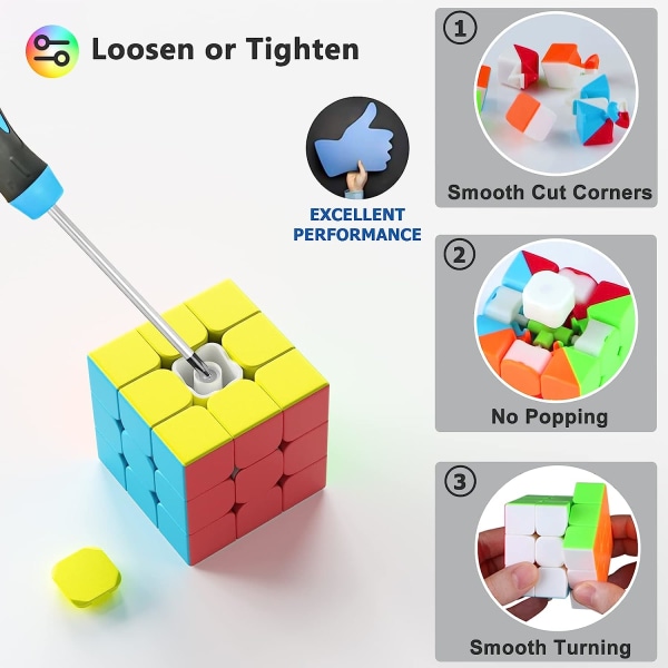 Fuld størrelse 3x3x3 Speed ​​Cube sæt (10 pakke)