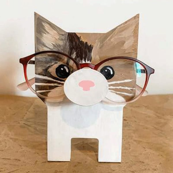Animal Shape Glasögonhållare i trä Handgjord glasögonhållare för hemmakontor-typ 12