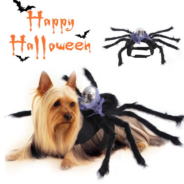 Halloween kostume dekorationer til hvalp (lilla farve), kat, hund,