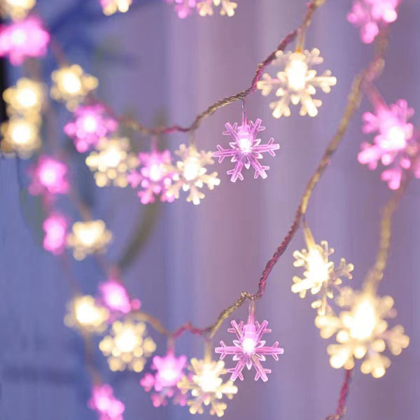 6m Inomhus String Lights 40 Stjärnor med Rosa LED [Energiklass A]-Star