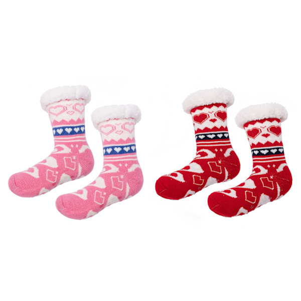 Fleece Vinterstrumpor (Rosa Kärlek, Röd Kärlek)