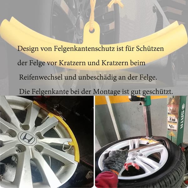 (22cm) 5-pak dækmonteringsfælgbeskyttere - Til motorcykelhjul -