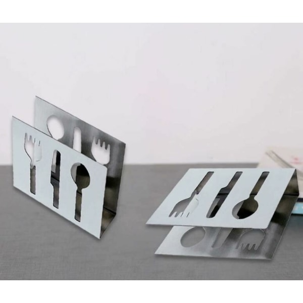 Paperiset lautasliinat, ruostumattomasta teräksestä valmistettu lautasliinapidike, modernin taiteen lautasliina H