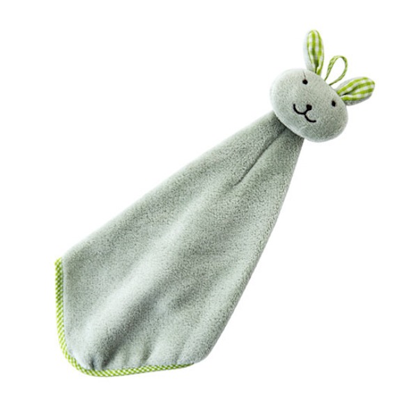 Keittiöön ja kylpyhuoneeseen ripustettavat pyyhkeet Söpö pupunpään fleece-käsipyyhkeet green, pink 2-pack