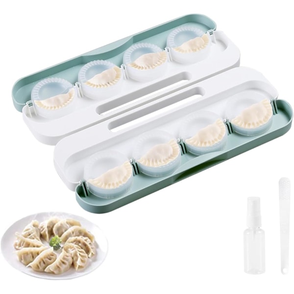 8-i-1 Dumpling Maker, Dumpling Maker Press Maskin Set Inkluderar Automatisk Dumpling Maskin, Sprayflaska, Fyllningssked