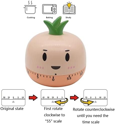 Matlagingsmekanisk timer, tidshukommelse, manuell timer, frukt- og grønnsaksform, ananas