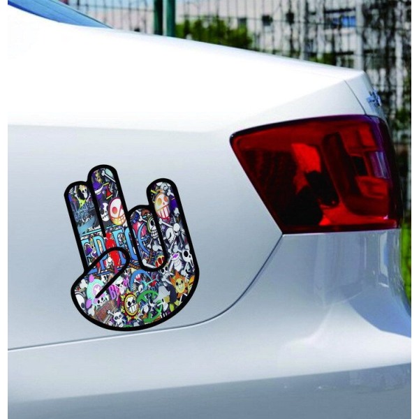 4 stk. klistremerker for bilkarosseri, motorsykkelgraffitiklistremerker