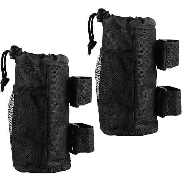 18x10cm 2 x Cykel Vandflaskeholder Kopholder til Cykel Skrueløs Cykelflaskeholder med Mesh Lomme til at Holde Vand Varmt eller Koldt til Klapvogn Wh