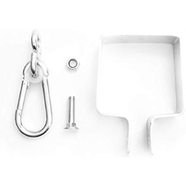 Tool Jungle 2-pak 9 x 9 cm Kvadratiske Svingkroge - Robust Krog- og Bjælkefastgørelse - Til Stabilitet af Sving, Træning