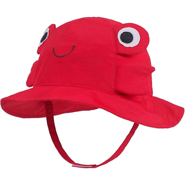 Baby solhat toddler sommerhat UPF 50+ spandhat dreng anti-ultraviolet solhat Crab brim hat