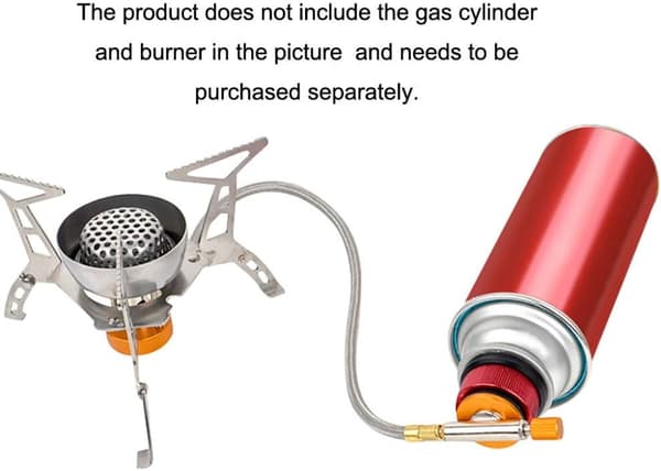 2 stk. Automatisk Afbrydende Gastankadapter Camping Gasskovsadapter Udendørs Gassforbindelse til Campingkogeplade (Orange)