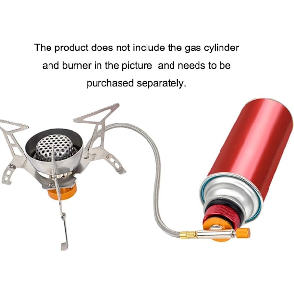 2 stk Automatisk Avstengnings Gassbeholderadapter Camping Gasskomfyr Adapter Utendørs Gasskobling for Campingkomfyr (Oransje)