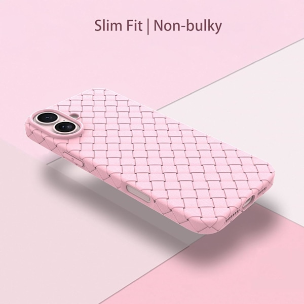 Kompatibel med iPhone 16 Pro Max Skal, Värmeavledning och Andningsbar, Lätt och Fallskyddad med Snygg Vävd Design