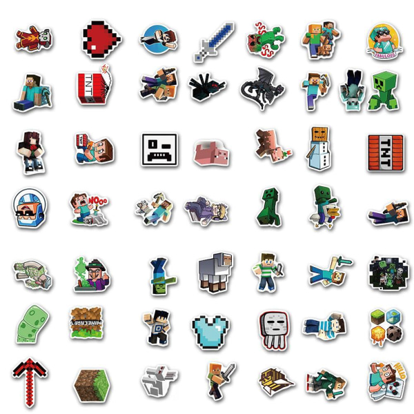 100 stk. Minecraf-t klistermærker vandtætte vinylklistermærker til bærbar computer,