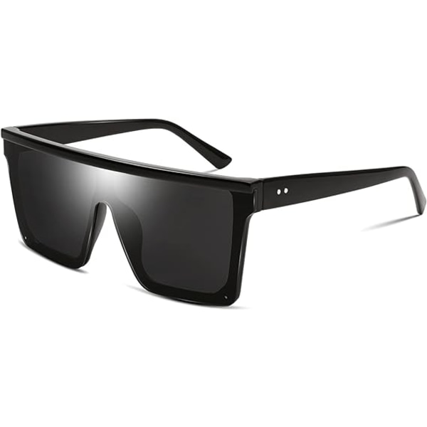 Fyrkantiga solglasögon Flat Top Siamese Lens Fashion Large UV400 Prote