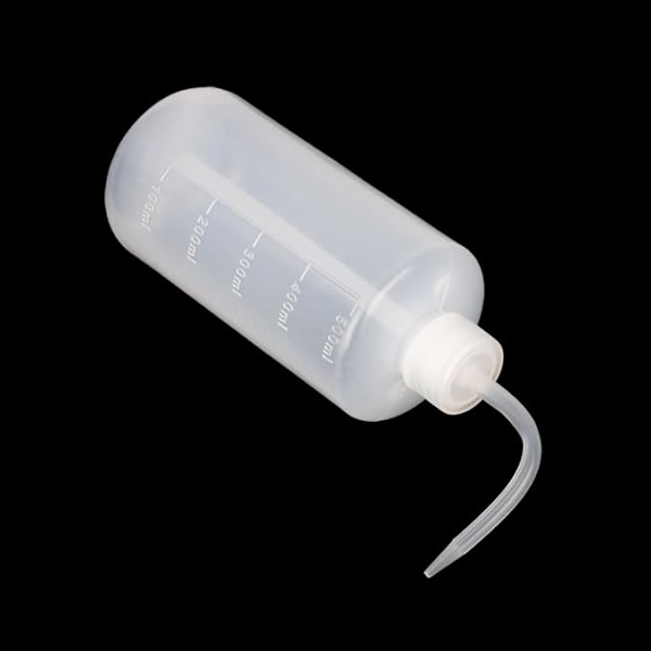 4 st klämflaskor, tvättflaska, 4 förpackningar plastklämflaskor
