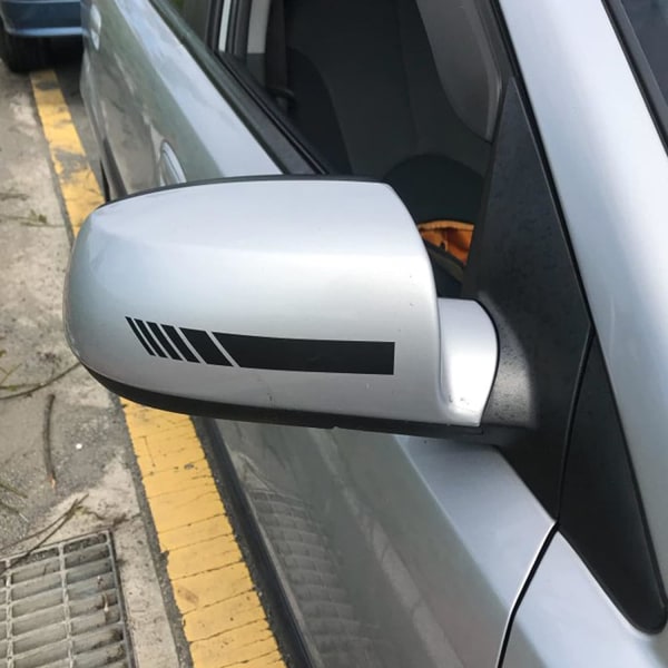 2 stk Stripes Design Car Rearview Mirror Stickers
