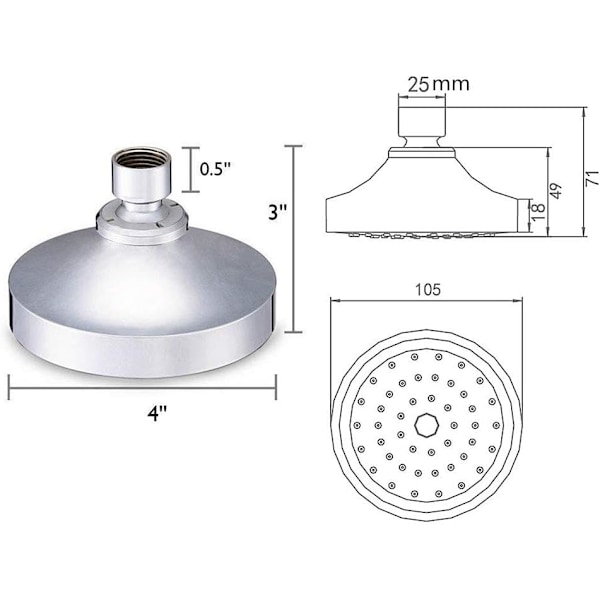 Duschhuvud Vattenbesparande Duschhuvud Spa Spray Universal Duschhuvuden Duschhuvuden Duschtillbehör