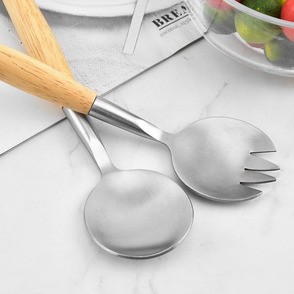 2 stk. 28,5 cm lang salatbestik i rustfrit stål