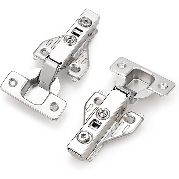 Fuldt Overlæg Bløde Lukning Clip-On Face Frame Monteringsskabshængsler, 1 Par