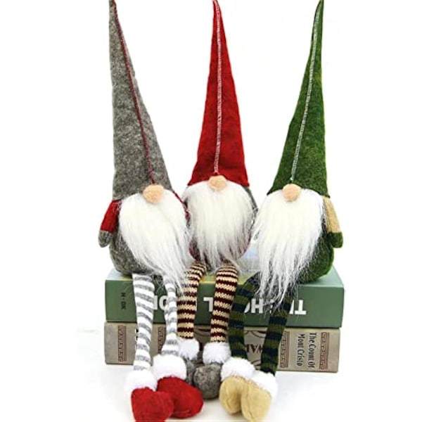 50x15cm 3 stk nye julepynt lange bein Rudolph dukke julebarn gave hotell kjøpesenter vindusdekorasjon