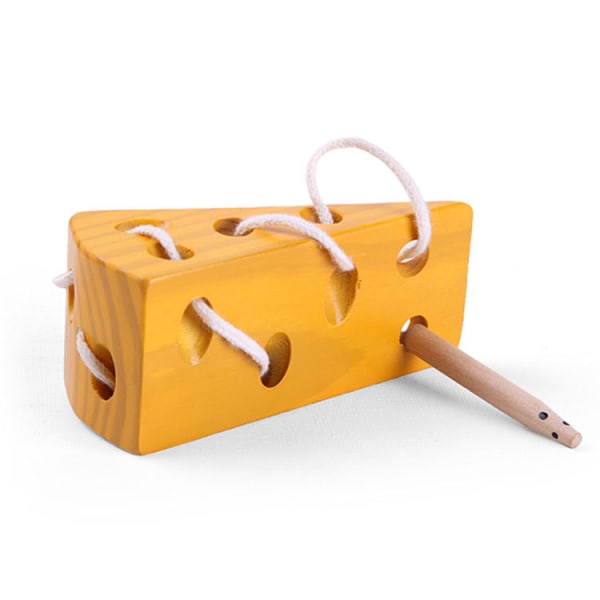Jouet de fromage en bois d'activité Montessori, jouet éducatif de