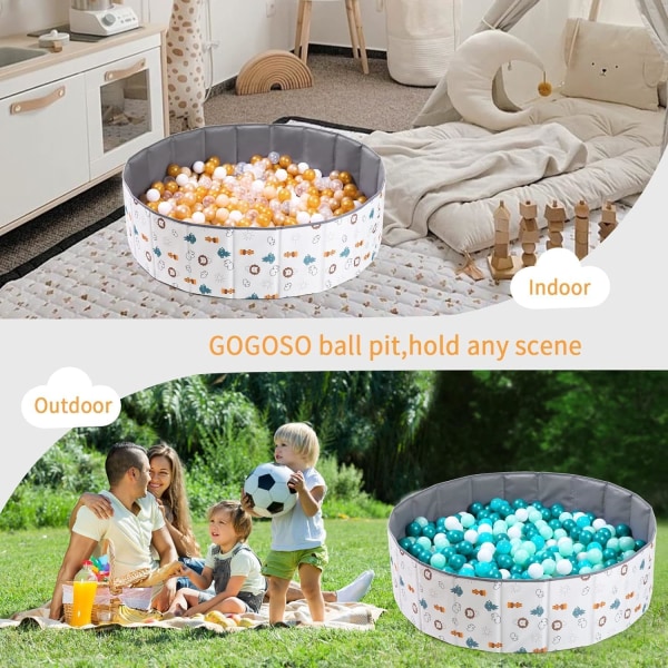 (Kugle medfølger ikke, blå φ100 cm) Sammenfoldelig boldbassin legeplads til baby- og børnelegetøj til drengepige