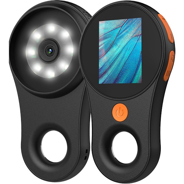 Digitalt håndholdt mikroskop med 2,0 tommer IPS farveskærm, Bærbart digitalt forstørrelsesglas 500x, Marco mikroskop til børn, Indbyggede 8 LED-lys, USB-kompatibel